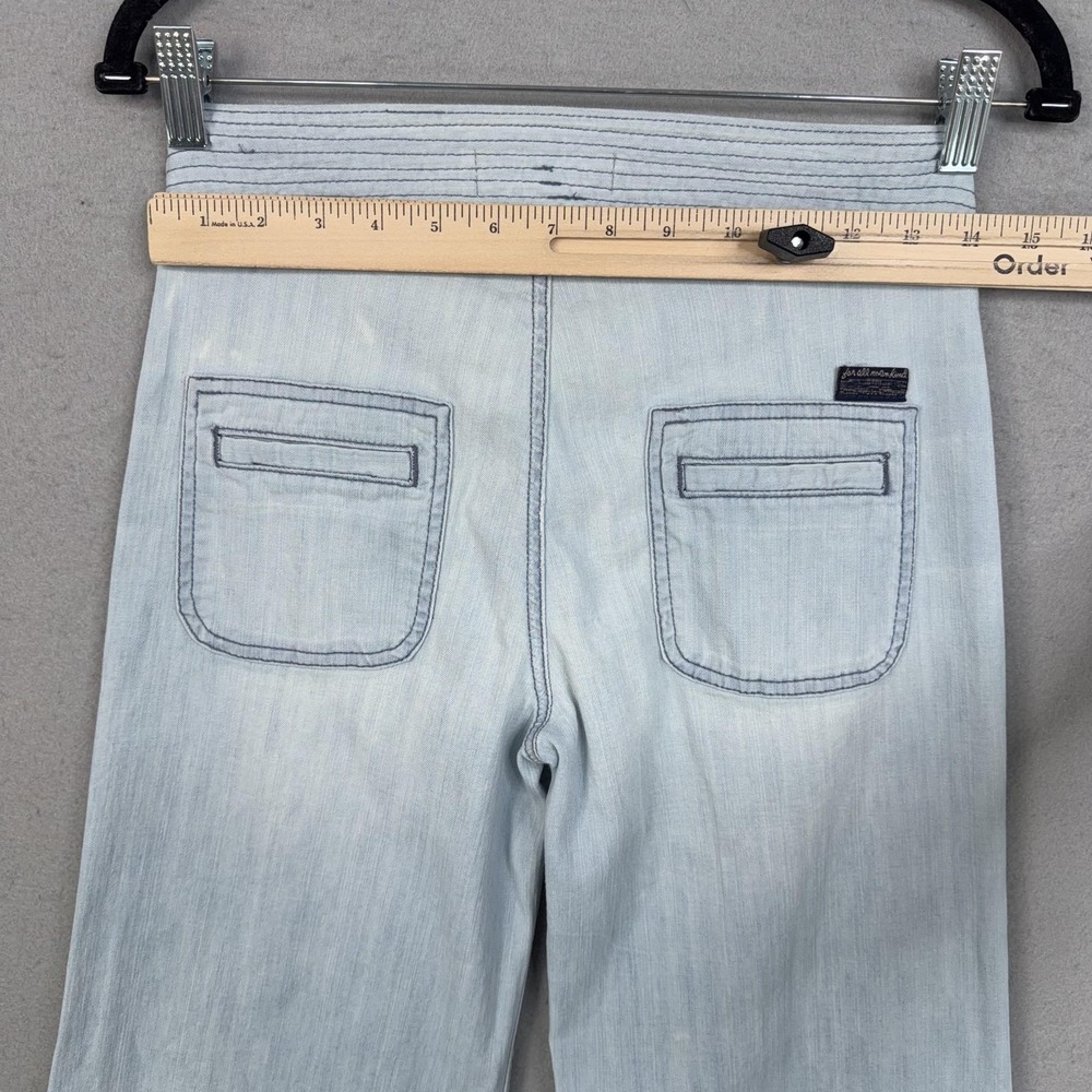 Vintage Seven For All Mankind Jeans Womens 26 Wide Leg Baggy Flare Denim USA Y2K - Picture 11 of 16